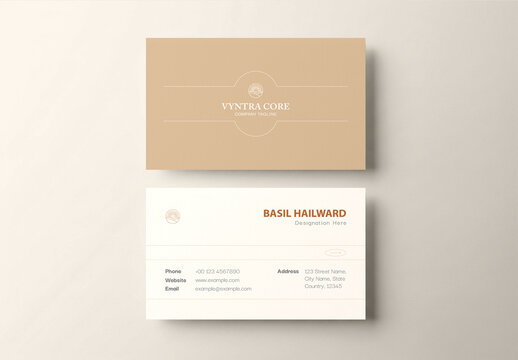 Professional Minimalist Business Card Template for Corporate Brand Identity