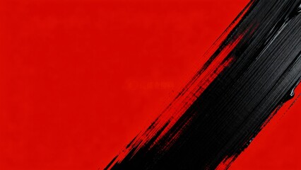 Red Background with Black Brush Stroke