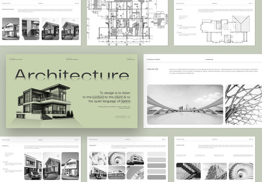 Minimal Architecture Portfolio Presentation Design Template