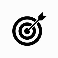 Bullseye Target with Arrow Hit Icon Vector Silhouette

target, bullseye, arrow, goal, aim, accuracy, precision, success, achievement, hit, dartboard, archery, focus, objective, mark, center, shooting,