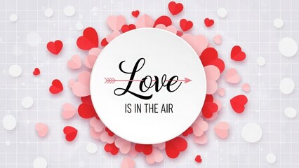 Love is in the air isolated on white background