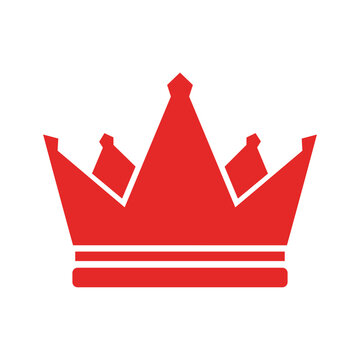 Red Crown Icon Symbol Royalty