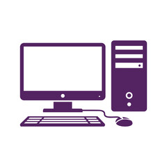 Desktop Computer Monitor Keyboard and Mouse