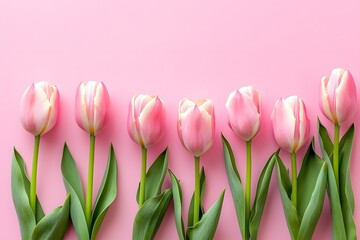 Fototapeta premium Elegant spring tulips pastel high resolution picture