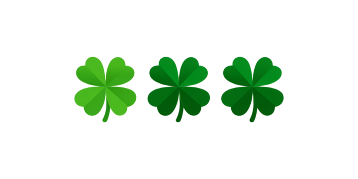 Minimalist shamrock vector illustration for luck and fortune concept. - Powered by Adobe