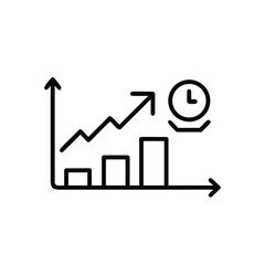business graph with arrow