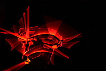 malerei rot schwarz licht