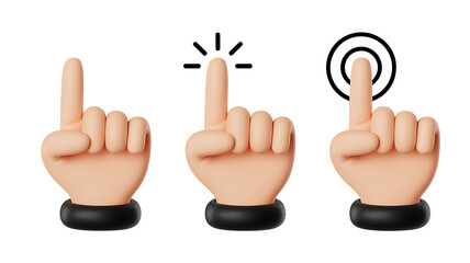 Three cartoon hands are shown pointing in different directions illustrating concepts of choice and selection
