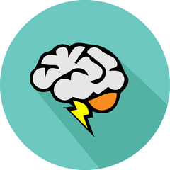 human head with brain