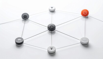 Interconnected digital network of smart devices and security icons representing global connectivity IoT and modern cybersecurity systems