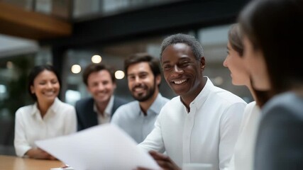 Diverse team of attorneys and legal researchers collaborating on digital case files in a conference room filled with natural light — a contemporary portrayal of teamwork, innovation, and the use of