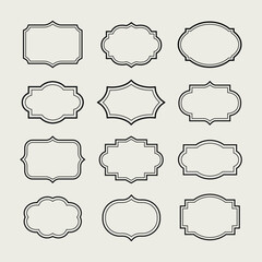 Fototapeta premium collection of blank label designs for graphic resources