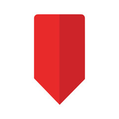 Red pinned location marker icon on white background