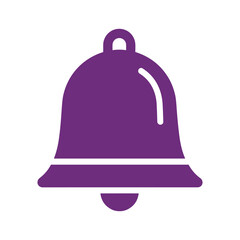 Notification bell icon in purple color