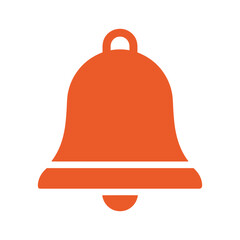 Notification bell icon in orange color