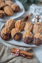 Gingerbread Chocolate cookies Madeleine for christmas