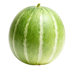 Fresh green melon with natural stripe pattern. healthy, whole, raw fruit and delicious food for summer diet
