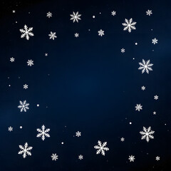 Winter Wonderland Snowflakes Background: Festive Blue Decorative Design