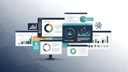 Unified Data Dashboards And Analytics On Multiple Monitors For Business Insight