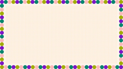 frame with colorful dots
