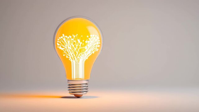 電子回路で満たされた発想の電球コンセプト図