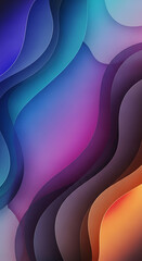 Layered Abstract Waves in Purple Blue Pink and Orange with Soft Shadows background organic Full HD 4K Video Download 2025 2026