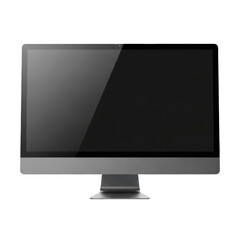 Fototapeta premium Modern Computer Display Screen Isolated Black Background