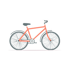 Fototapeta premium Retro Bicycle Illustration Graphic Side View Transportation Vehicle Leisure Activity Healthy Lifestyle