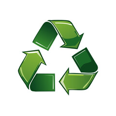 Obraz premium Recycle Symbol Green Arrows Loop Circular Economy Environment Protection Graphic Resource Reuse Concept