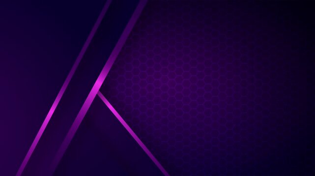 Luxury purple abstract hexagon background with elegant diagonal stripes, modern geometric animation ideal for corporate promos, tech presentations, branding intros, and premium digital visuals.