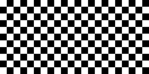 Fototapeta premium Black and white checkered pattern, Checkerboard seamless pattern