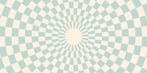 Geometric vector background Pattern style. Checkered circles concentric groovy background