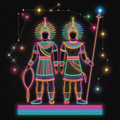 双子座。星占い。星座。神話