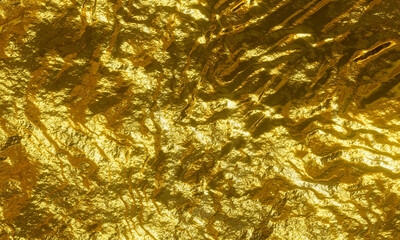 Abstract gold background. Wavy golden texture