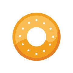 Fototapeta premium National bagel day on 15th january with delicious bagel vector icon
