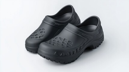 Durable and Comfortable Black Rubber Clogs for Everyday Use and Activities