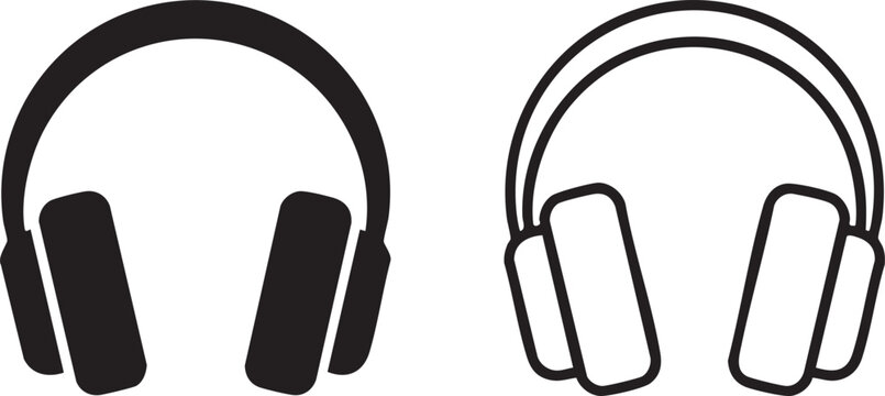 headphone icon, symbol, logo illustration, music symbol, icon vector, headphones design