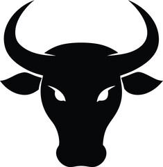 bull head silhouette icon for power