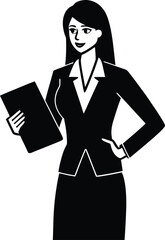 Empowered professional woman illustration