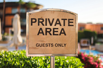 Private area for hotel guests only.