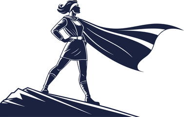 Empowered woman superhero illustration