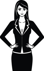 Empowered business woman illustration