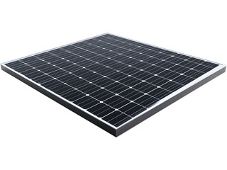 Photorealistic solar panel tile isolated on transparent background. Clean renewable energy concept for sustainability and modern technology visuals.