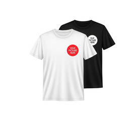 Customizable t-shirts in white and black