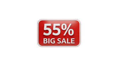 55 percent off big sale icon