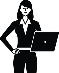 Professional woman empowerment icon