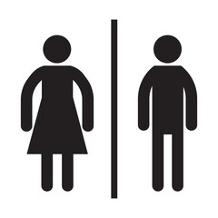 Male and female toilet sign icon design vector