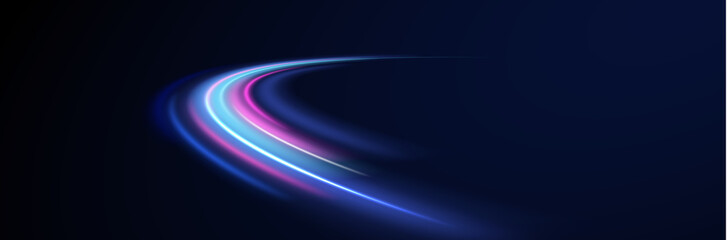 Futuristic Neon Line Motion PNG © Iryna