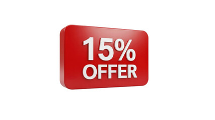 15 Percent Offer Discount Tag