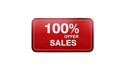 100% Offer Sales Red Sign